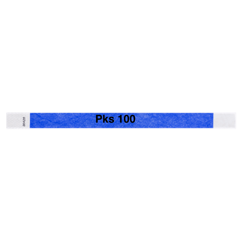 tyvek 3/4" solid wristband marine blue pks 100
