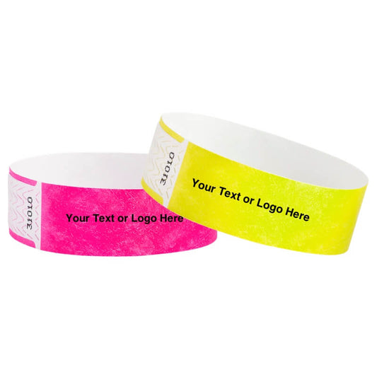 qwik fit tyvek wristbands with personalization areas