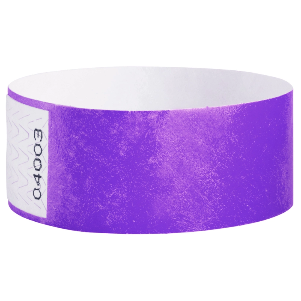 Tyvek 1" qwik fit wristband in purple - shown in round