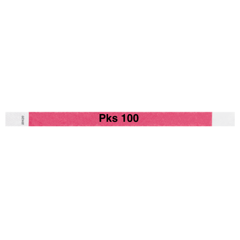 tyvek 3/4" solid wristband cranberry pks 100