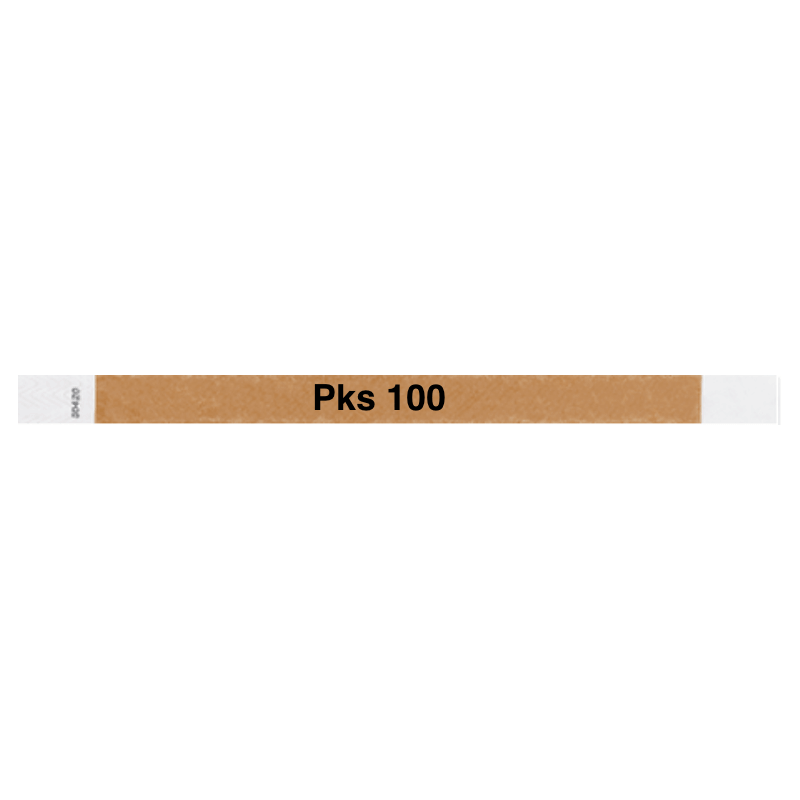 tyvek 3/4" solid wristband mocha pks 100