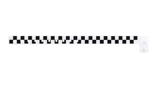Plastic Wristbands - Checkerboard Black