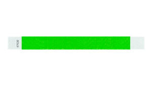 Tyvek 1" Wristbands - Solid Neon Green Custom