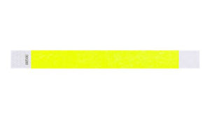 Tyvek 1" Wristbands - Solid neon yellow Custom