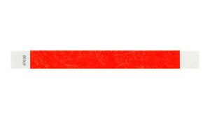 Tyvek 1" Wristbands - Solid neon red Custom