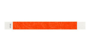 Tyvek 1" Wristbands - Solid Coral REd Custom