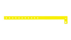Vinyl Wristbands - Slim Neon Yellow