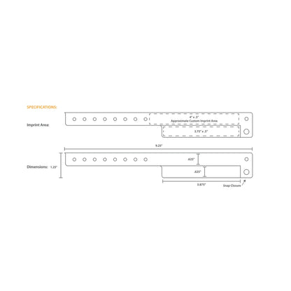custom template for vinyl 1 tab wristband to shown where to customize 