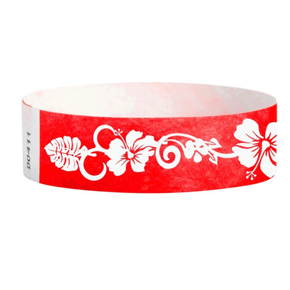 Hawaiian Flowers - 3/4" Tyvek® Wristbands