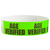 Green wristband with 'AGE VERIFIED' black text on a neon green background