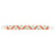 aqua and neon orange aztec pattern on a white tyvek wristband - full wristband shown