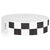 white and black checkerboard pattern tyvek wristband