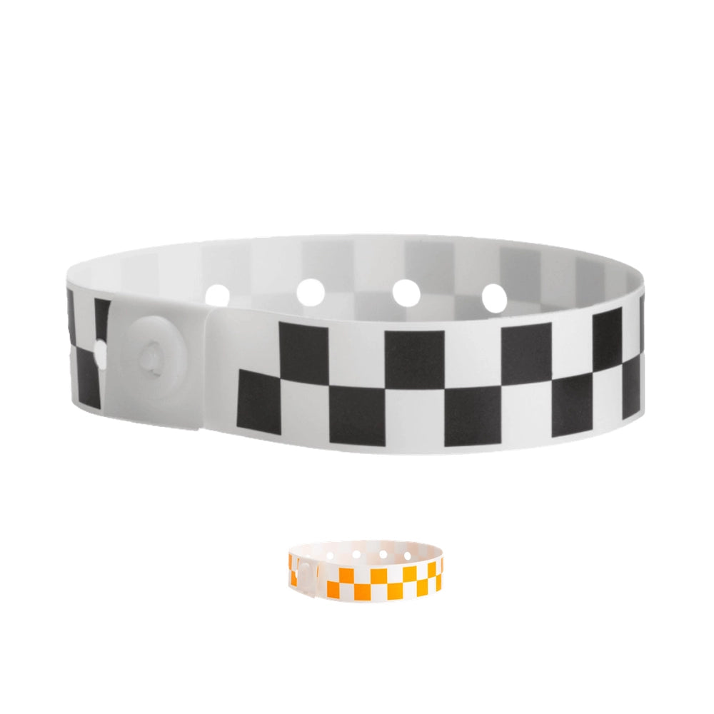 Cover for plastic checkerboard wristbands 