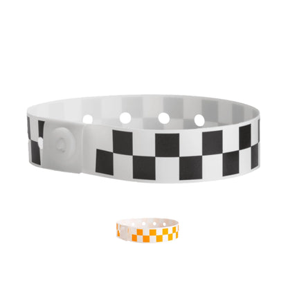 Cover for plastic checkerboard wristbands 