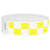 white and neon yellow checkerboard pattern tyvek wristband