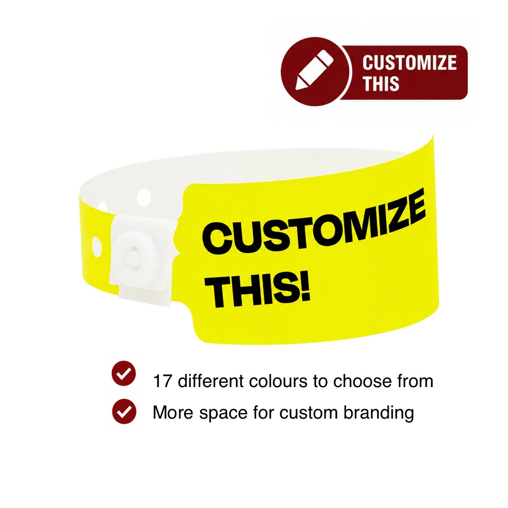 Cover for plastic wide face custom wristband 