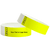 duplicate number sets shown in neon yellow tyvek 3/4" wristbands - available to customize with your text or logo