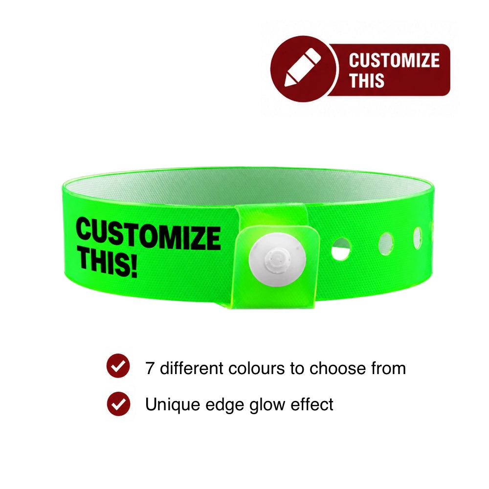 cover for edge glow custom vinyl wristband 