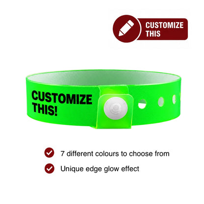 cover for edge glow custom vinyl wristband 