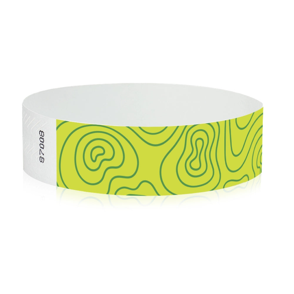 Topographic Map - 3/4" Tyvek® Wristbands