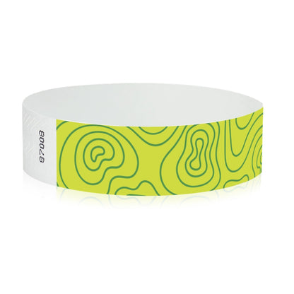Topographic Map - 3/4" Tyvek® Wristbands