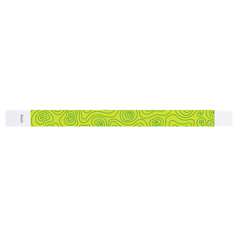 Topographic Map - 3/4" Tyvek® Wristbands