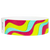 Colourful wavy patterned wristband in red, neon yellow and aqua