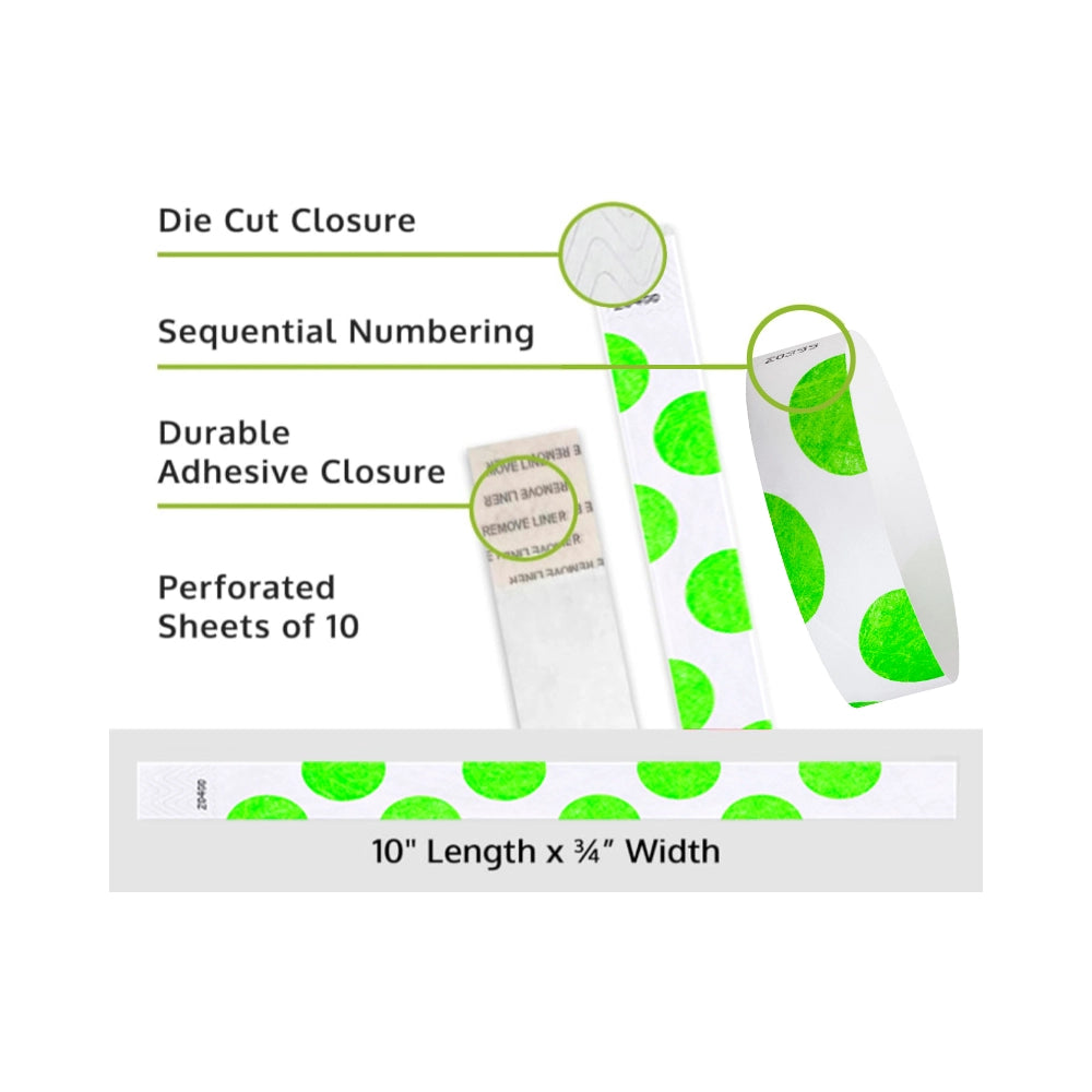 Half Circles - 3/4" Tyvek® Wristbands