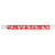 Red tyvek wristband with white hawaiian floral pattern - flat version shown
