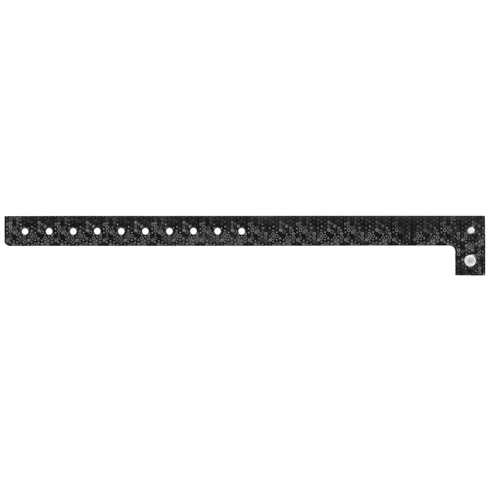 Plastic holographic wristband in black - flat version shown 