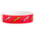 Wristband with lightning bolt design on a red background