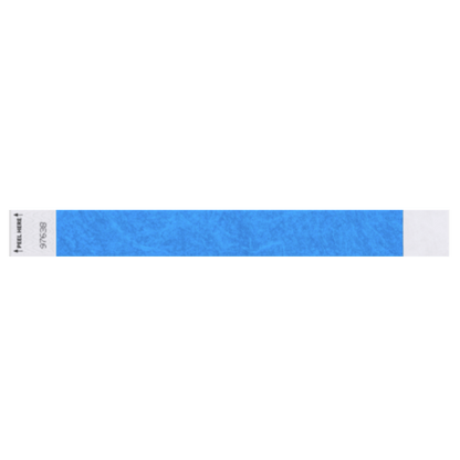 Tyvek 1" Litter free wristband in neon blue