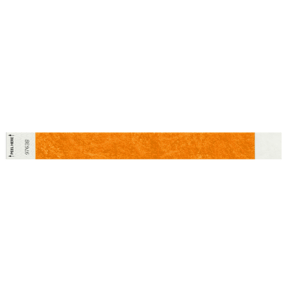 Tyvek 1" Litter free wristband in neon orange