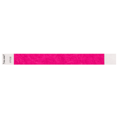 tyvek 1" Litter free solid wristband neon pink
