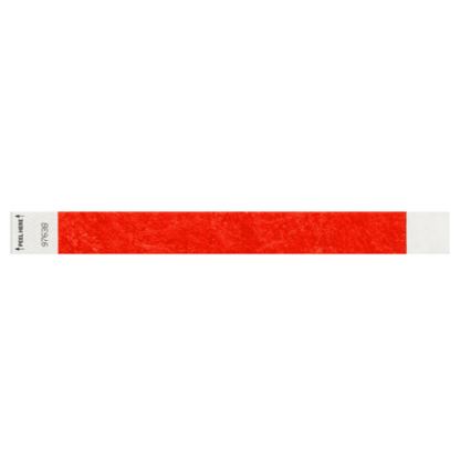 Tyvek 1" Litter free wristband in neon red