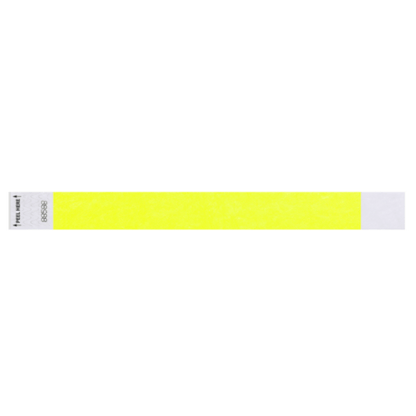 Tyvek 1" Litter free wristband in neon yellow