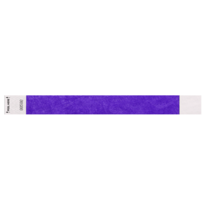 Tyvek 1" Litter free wristband in purple