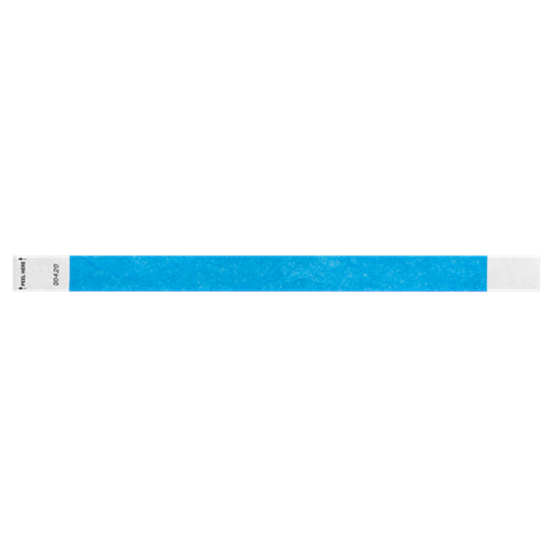 Litter Free tyvek wristband 3/4" solid neon blue
