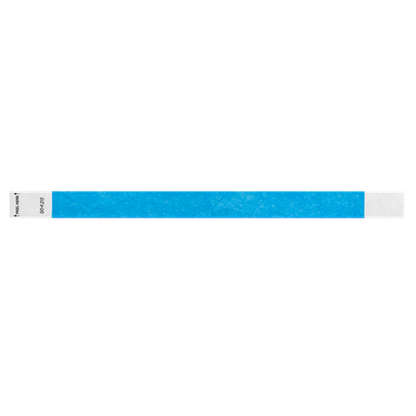 Litter Free tyvek wristband 3/4" solid neon blue