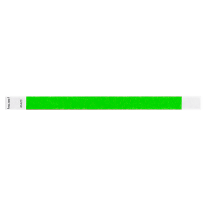 Litter Free tyvek wristband 3/4" solid neon green