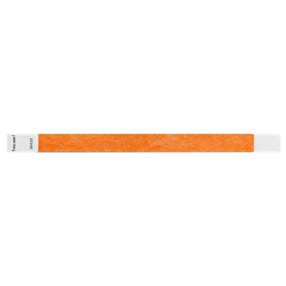 Litter Free tyvek wristband 3/4" solid neon orange
