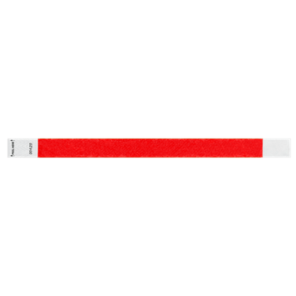 Litter Free tyvek wristband 3/4" solid neon red

