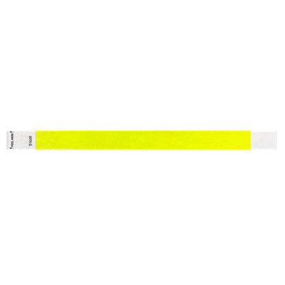 Litter Free tyvek wristband 3/4" solid neon yellow