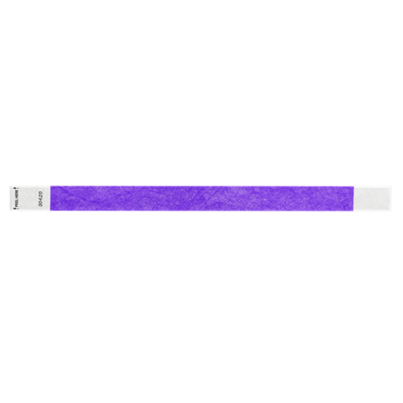 Litter Free tyvek wristband 3/4" solid purple