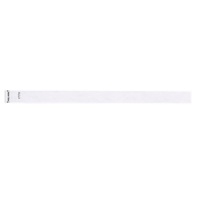 Litter Free tyvek wristband 3/4" solid white