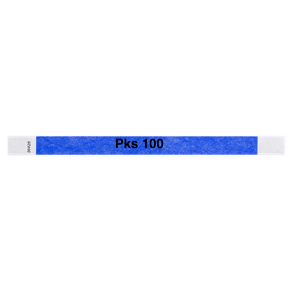 tyvek 3/4" solid wristband marine blue pks 100
