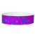 Purple wristband with blue musical notes 