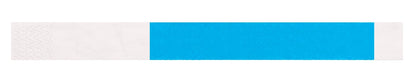 tyvek 1" half flood wristbands shown in neon blue