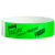 neon green tyvek wristband with friday  text in black ink - round version shown