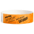 neon orange tyvek wristband with saturday  text in black ink - round version shown